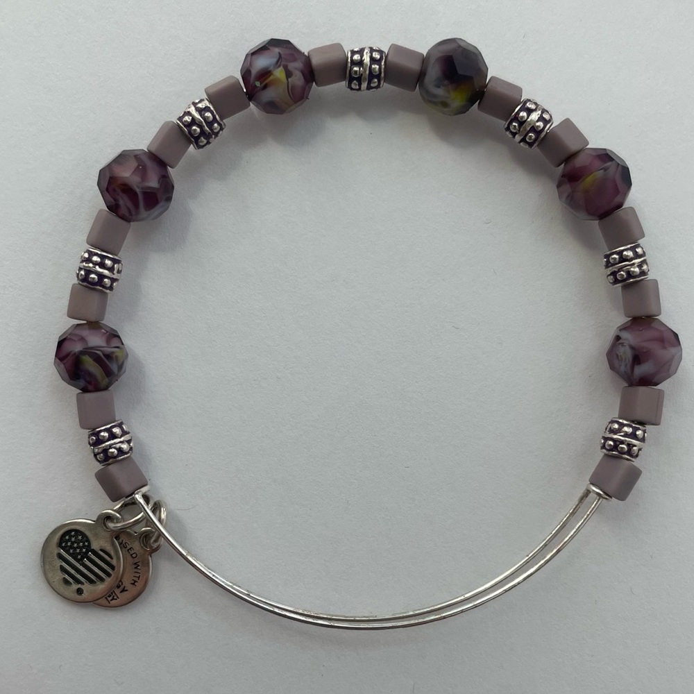 Alex and Ani WILDBERRY CORAL BEADED BANGLE